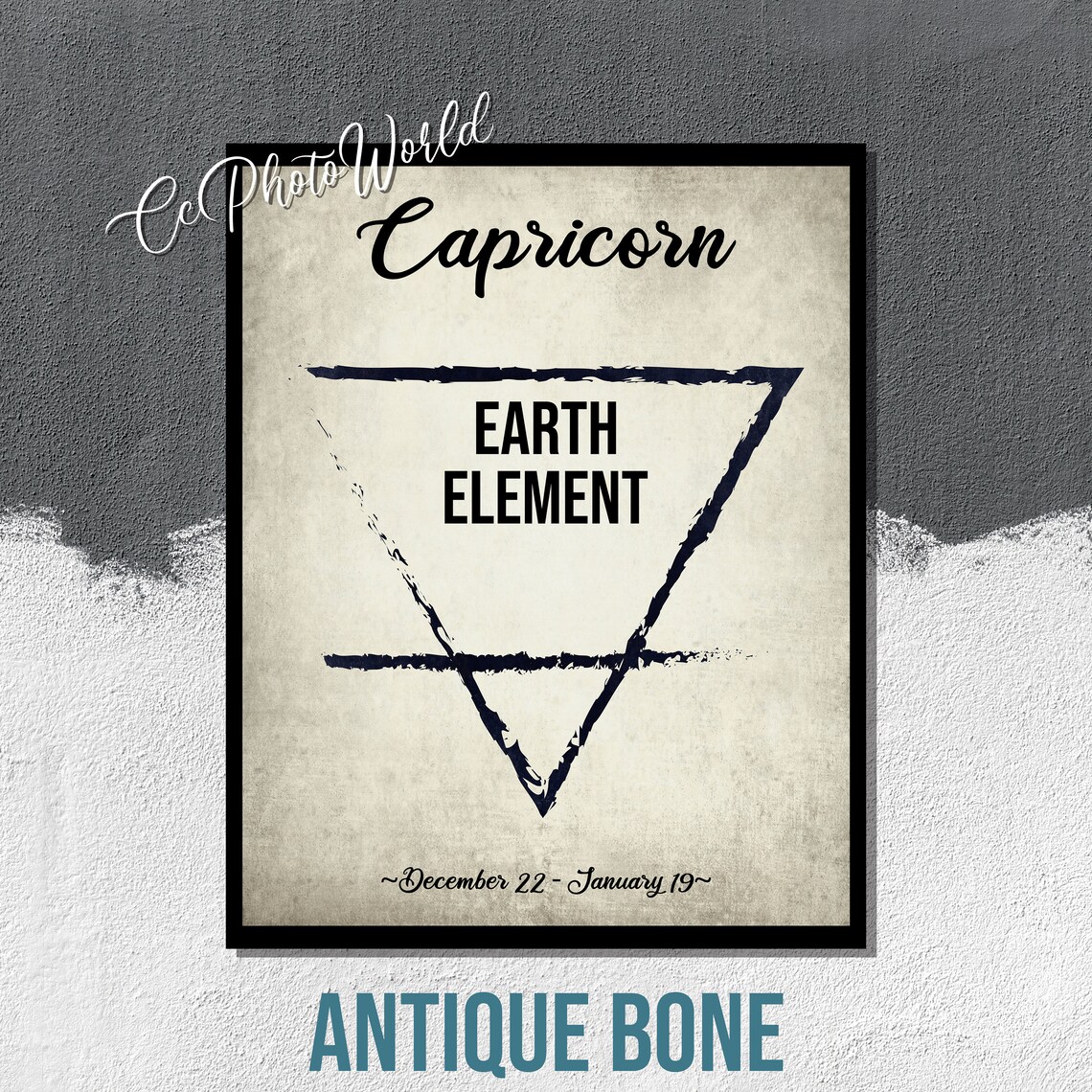 Capricorn Element Horoscope Wall Art Zodiac Poster Gift Etsy