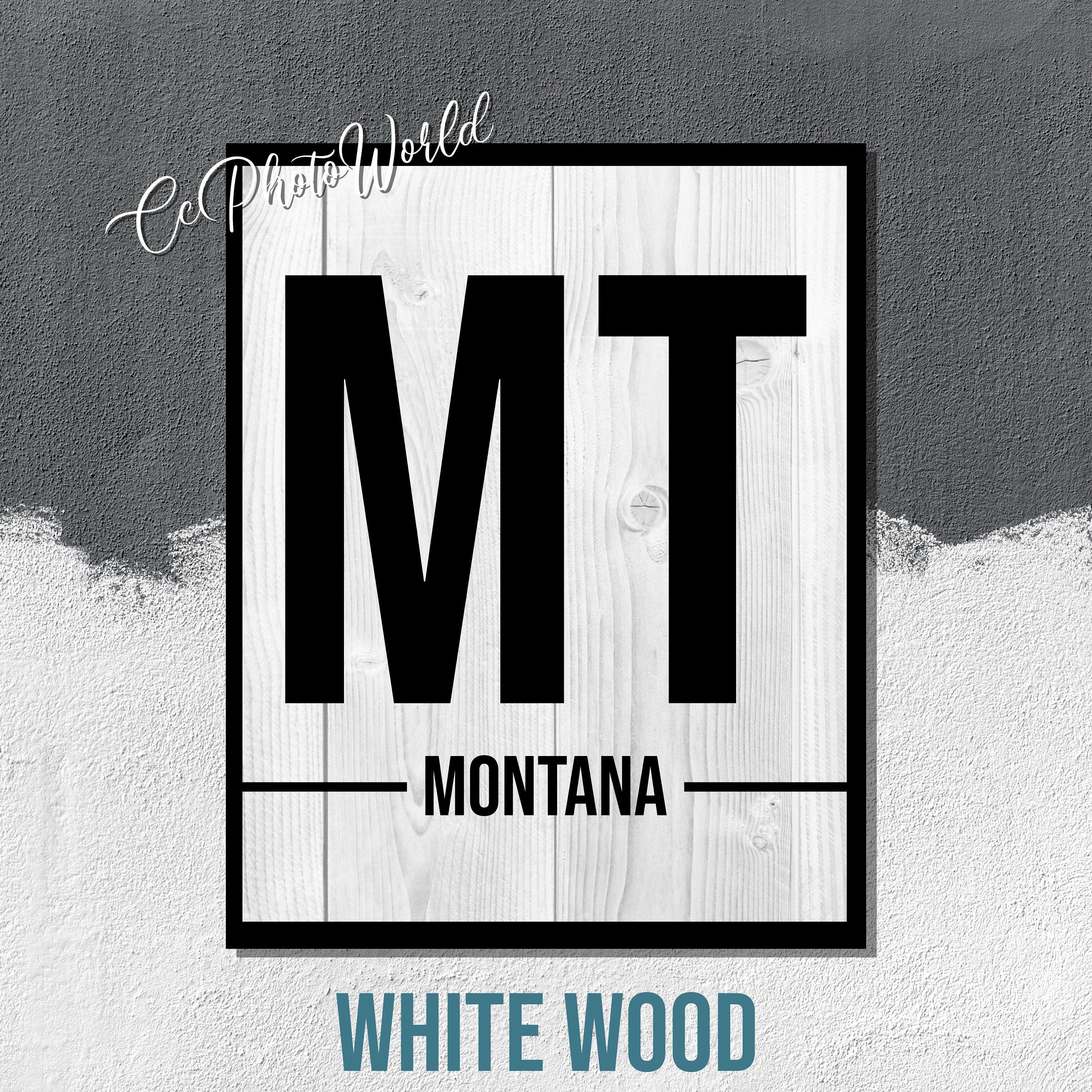 Montana State Abbreviation Art Print - Montana Wall Art - US Wall Art - Montana Pride Gift - Montana Life Poster - Montana Modern Wall Art