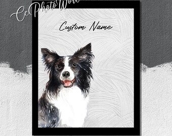 Friends Forever Collie Dog And Kittens Photo Art Print Poster 20x16 Inch 