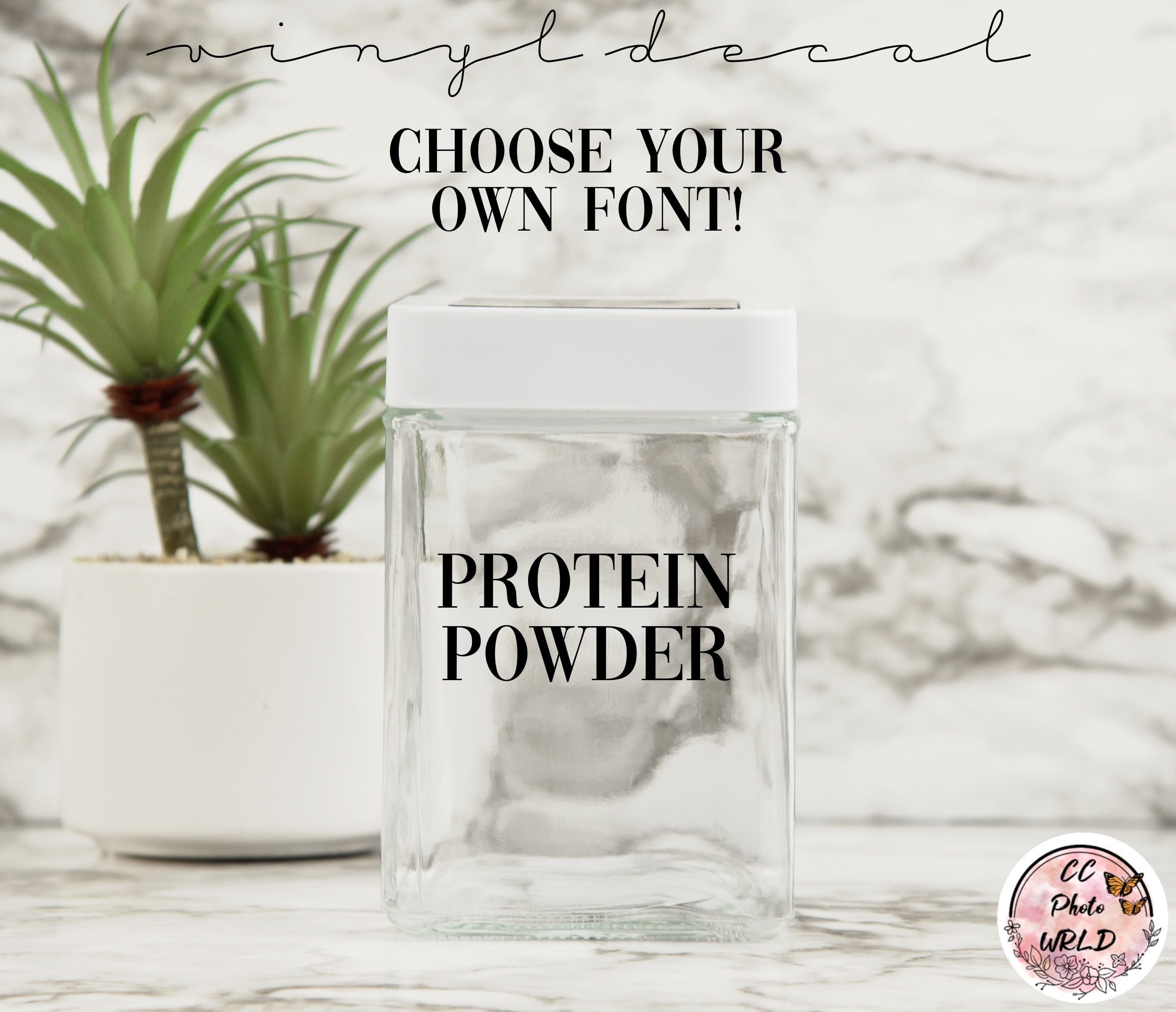 AMENA Protein Powder Container Storage Travel Protein Funnel