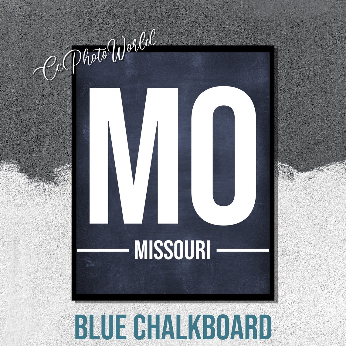 Missouri state abbreviation art print missouri wall art us etsy espa a