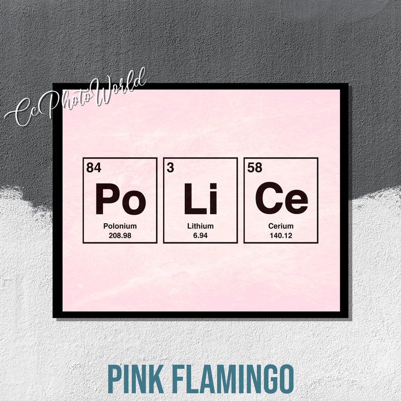 Police Periodic Element Word Art Periodic Table Of ...