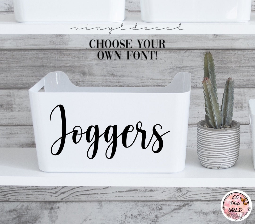 Joggers Vinyl Decal Joggers Label Closet Decals Clothing Organization ...