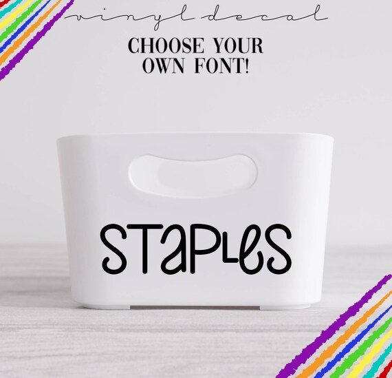 Staples Vinyl Decal Classroom Labels Classroom Decals Etsy