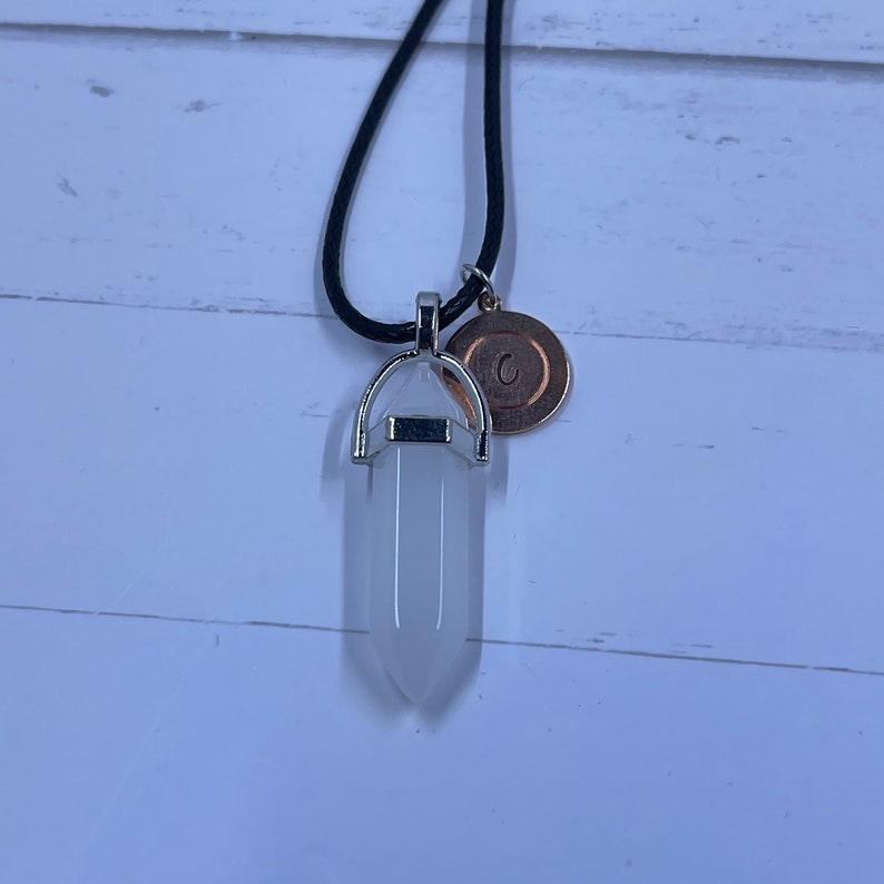 Custom Crystal Jewelry Girly Gift Healing Crystal Necklace Clear Crystal Pendant White Quartz Crystal Necklace Crystal Keychain
