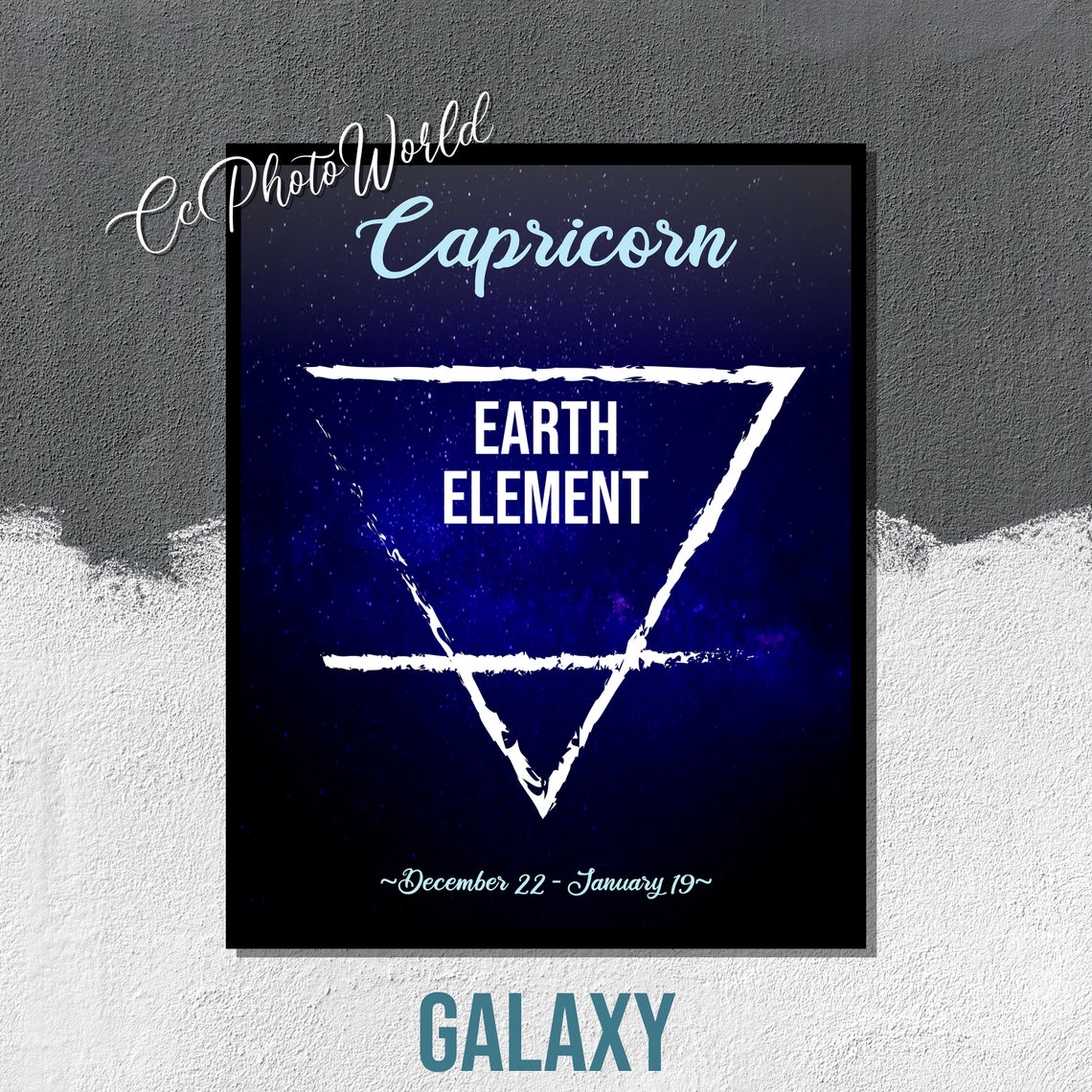 Capricorn Element Horoscope Wall Art Zodiac Poster Gift Etsy