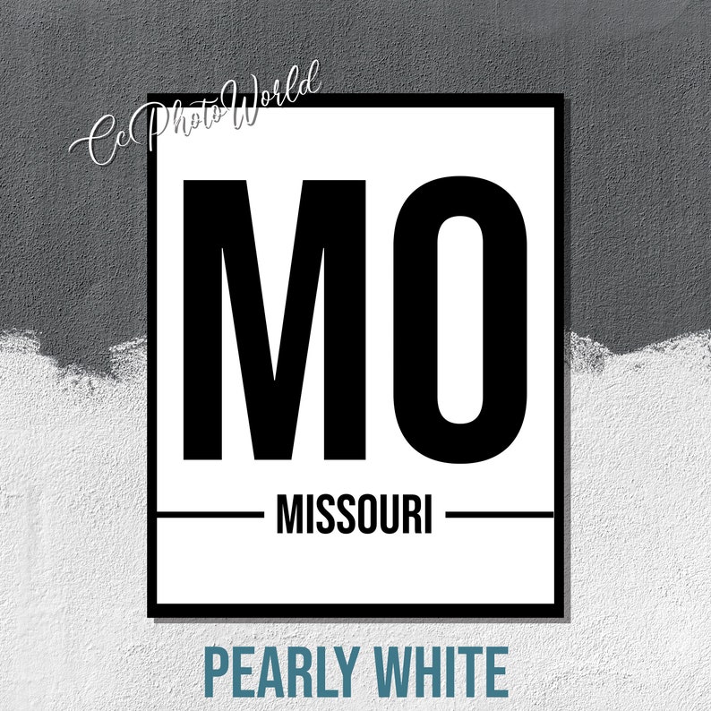 Missouri state abbreviation art print missouri wall art us etsy