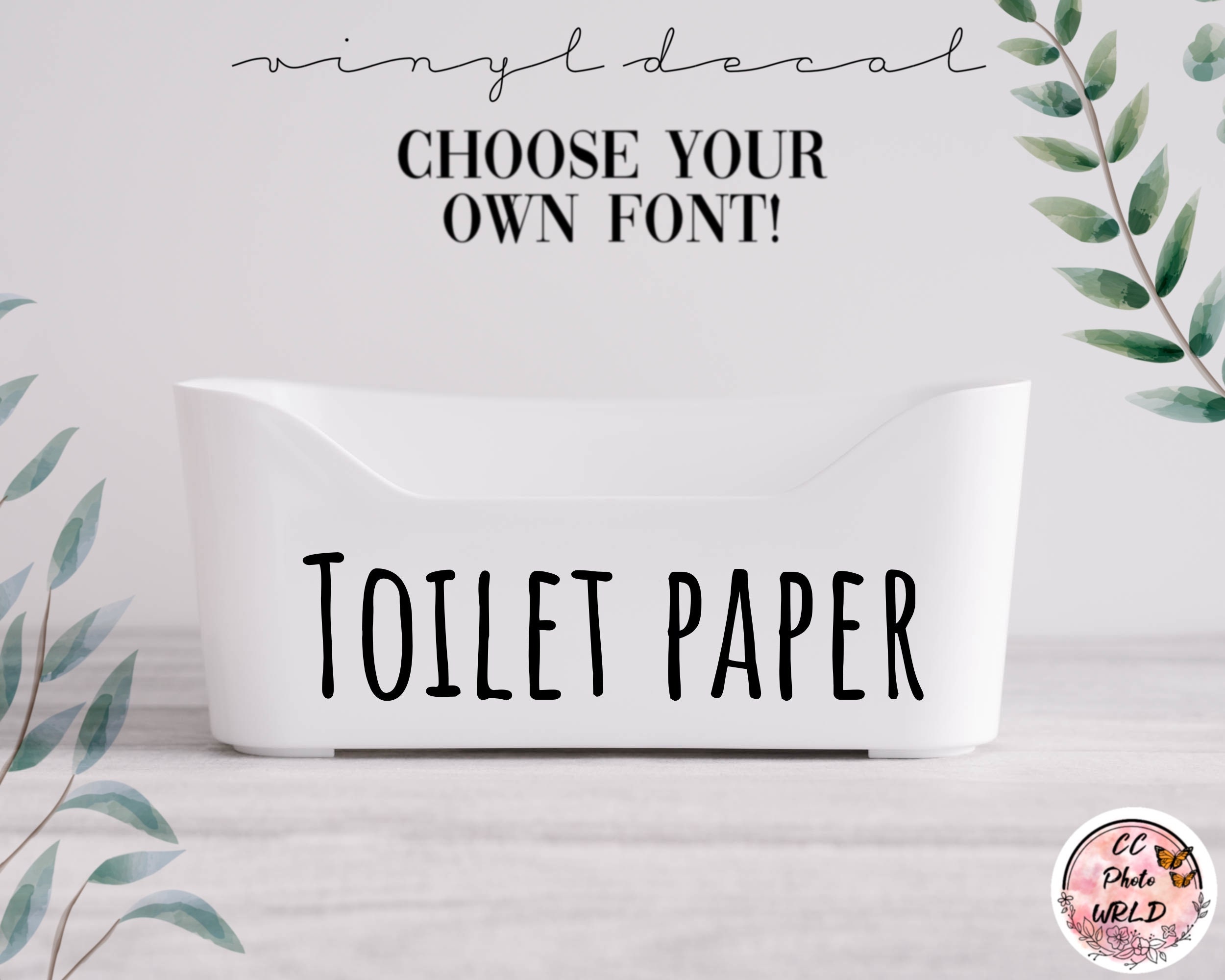 Toilet Paper Vinyl Decal Toilet Paper Label Bathroom Decal Etsy