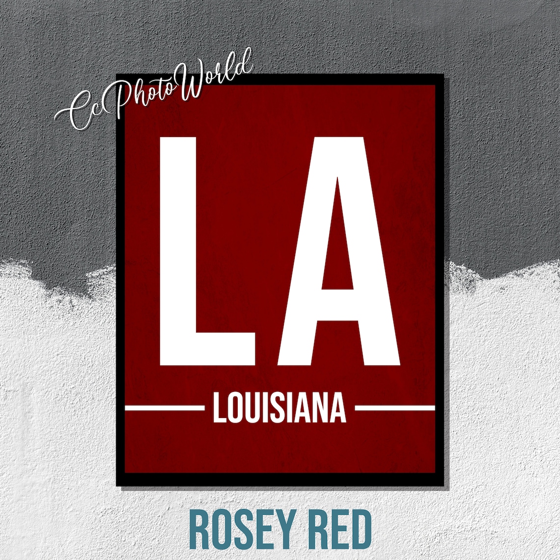 Louisiana State Abbreviation Art Print Louisiana Decor US Etsy