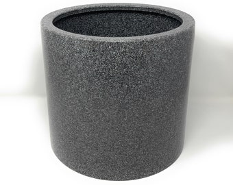 Granite-Look Indoor/Outdoor Planter with Drainage