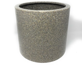 Sandstone Granite Plastic Planter Pot, Indoor Outdoor with Drainage