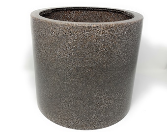 Large Indoor/Outdoor Planter, Large Planter Pot With Drainage, Concrete Planter, Millstone Granite, Plastic (8, 10, and 12 inch sizes)