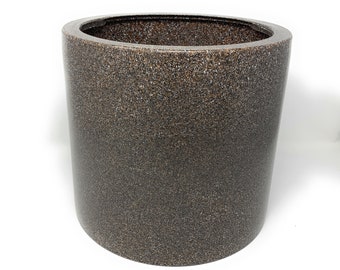Millstone Granite Plastic Planter with Drainage, USA Made