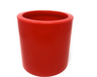 Red Plastic Planter Pot with Drainage, Indoor/Outdoor