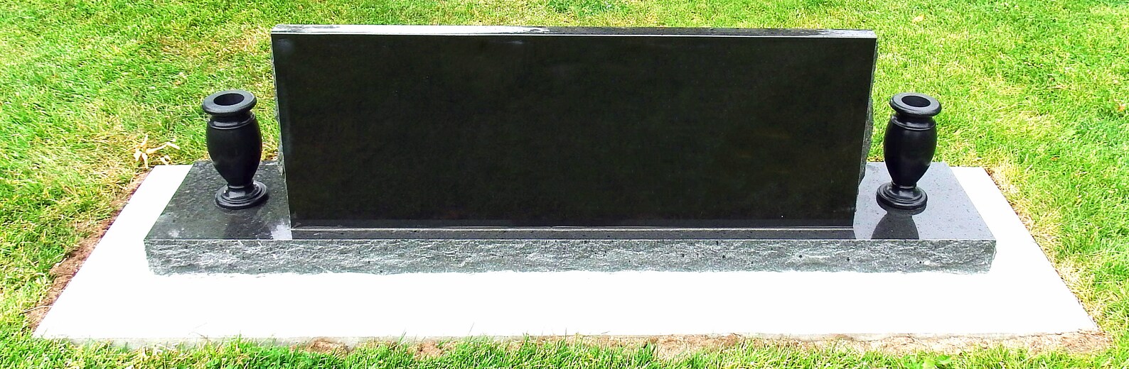 Optimum Memorial Cemetery Flower Vase Simulated Blue Granite Etsy