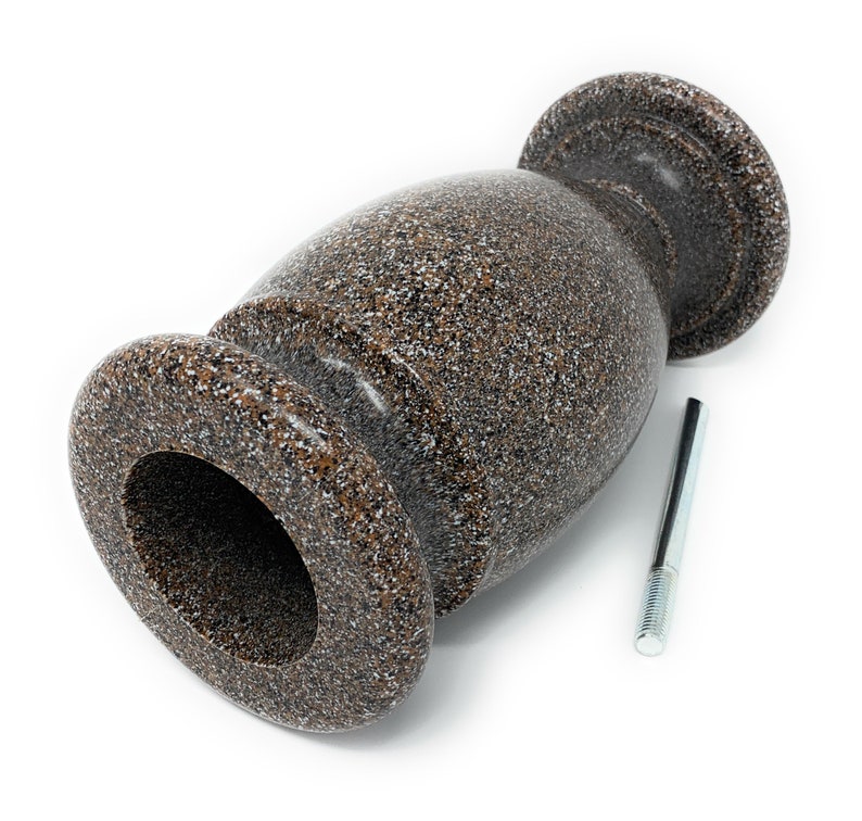 Optimum Memorial Cemetery Flower Vase Simulated Millstone Etsy