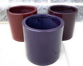 Large Indoor/Outdoor Planter, Planter Pot With Drainage, Plum, Maroon, Mulberry Purple Planter, Plastic (8, 10, and 12 inch sizes)