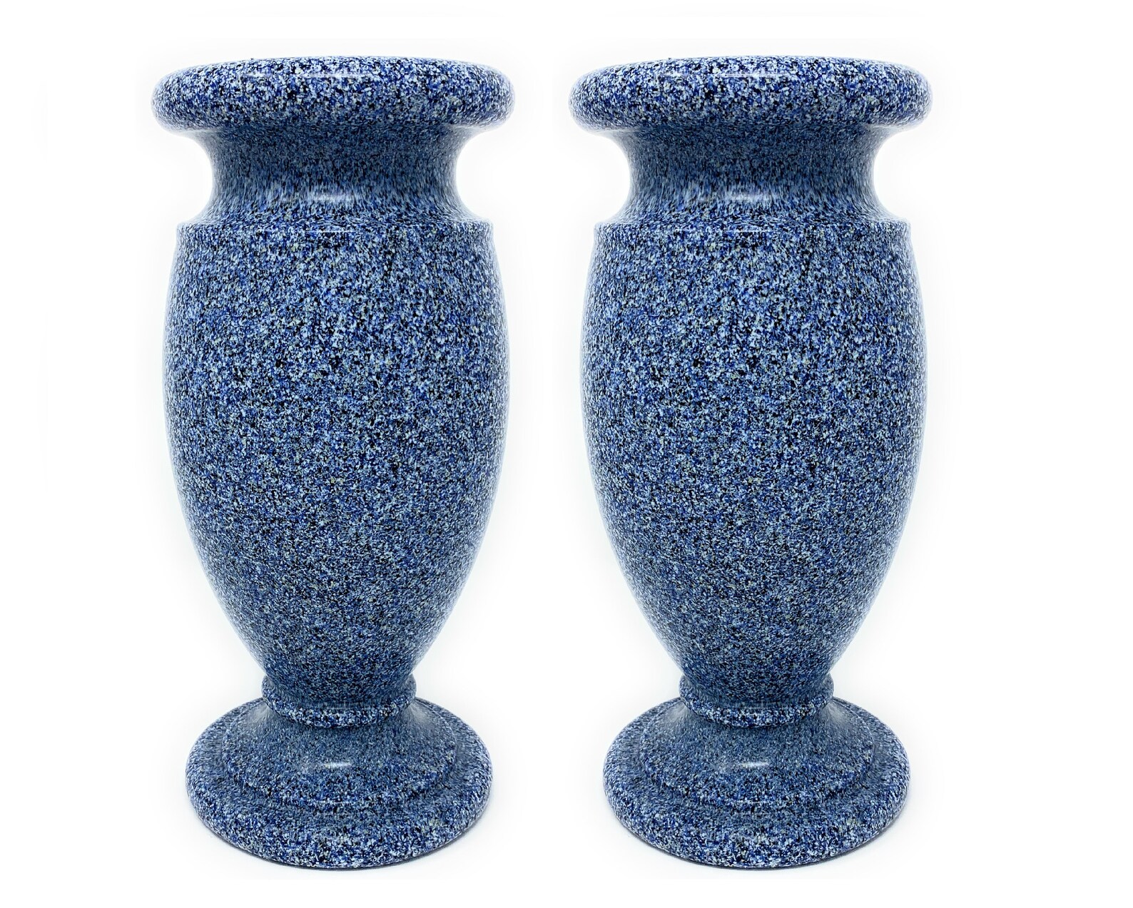 Optimum Memorial Cemetery Flower Vase Simulated Blue Granite Etsy