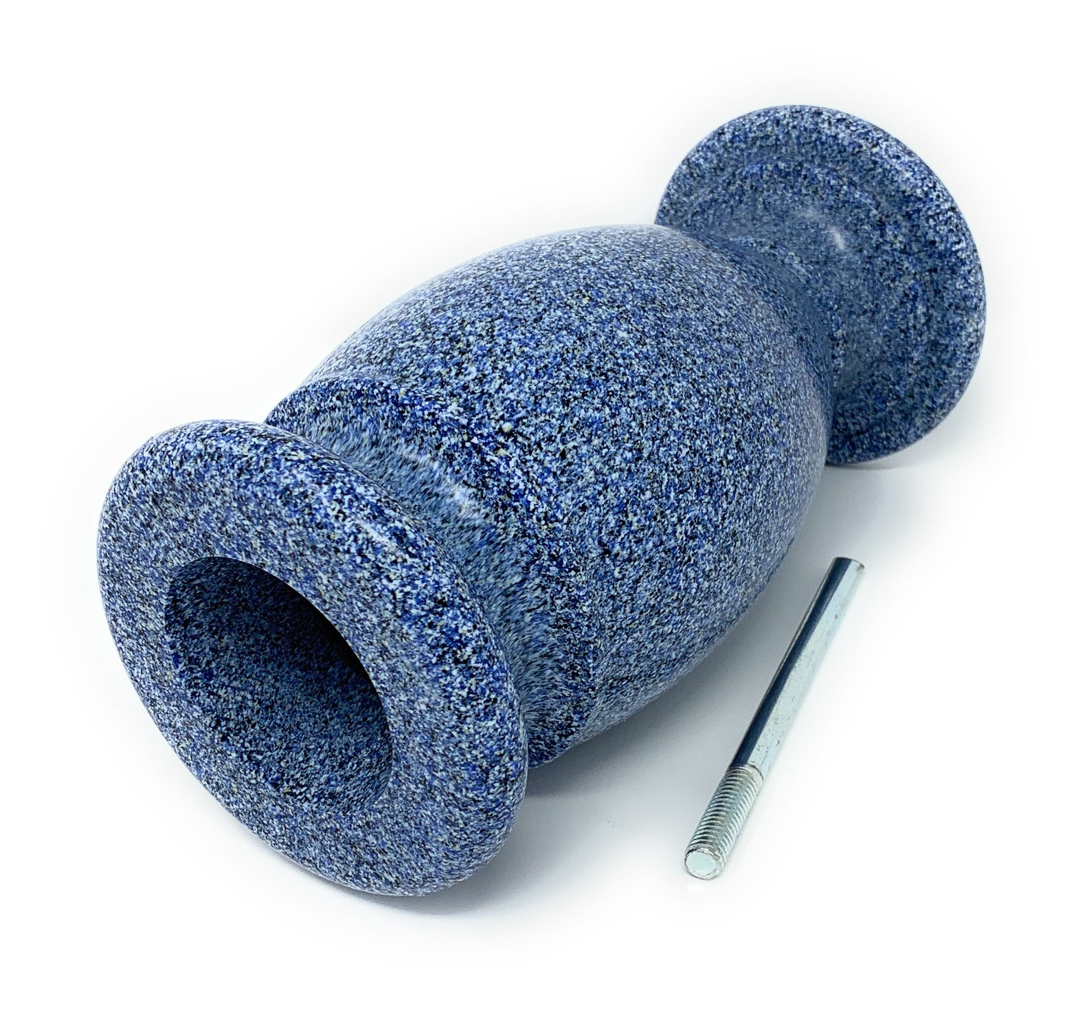 Optimum Memorial Cemetery Flower Vase Simulated Blue Granite Etsy