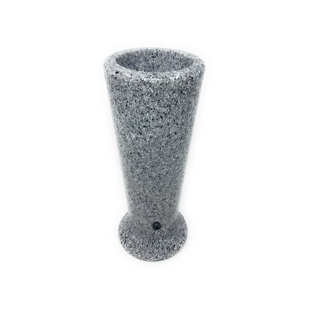 Optimum Memorial Cemetery Flower Vase simulated Light Grey Granite
