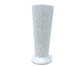 Optimum Memorial Cemetery Flower Vase (Simulated White Granite), Plastic Slim Vase