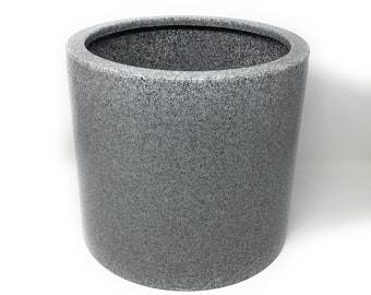 Large Granite Look Planter Pot, Indoor Outdoor with Drainage
