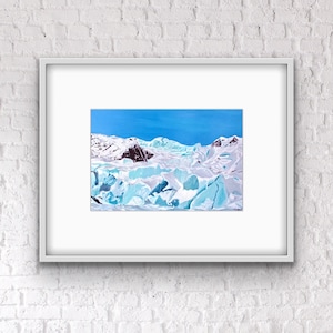 Alaskan Art Print - Mendenhall Glacier - Winter Landscape Painting