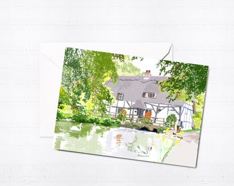 The Fulling Mill Greeting Card and Box Sets | Handmade Cards | Blank | City Scene | Alresford Art | Unique | Letterbox Gift