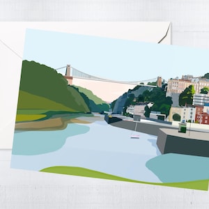 CLifton Hängebrücke Bristol Grußkarte & Box-Sets | Handgemachte Karten | Blanko Karten | Stadt-Motiv | Einzigartige Karten | Letterbox Geschenk