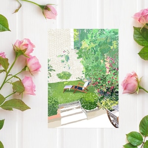 Lovely Garden Art Print | Personalized | Wall Art | Modern | Home Decor | City Scene | UK Art | London City Art | Unique Design | Bespoke