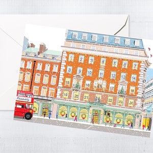 Natale a Fortnum & Mason Biglietti d'auguri e cofanetti / Biglietti d'auguri vuoti / Biglietti di auguri / Unico / Arte londinese / Regalo nella cassetta delle lettere