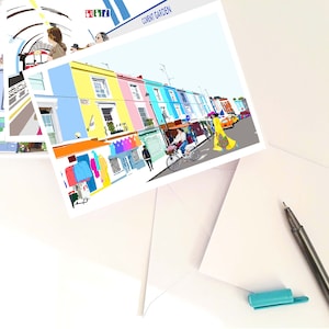 Set di cartoline della città di Londra / Confezione di biglietti assortiti / Regalo unico / Pensando a te / Fatto a mano / Scena di città / Arte di Londra e del Regno Unito / Unico