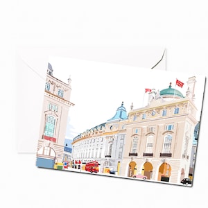 Hotel Café Royal wenskaarten en boxsets | Handgemaakte blanco kaarten | Cadeau voor hem en haar | Stadsgezicht | Londense kunst | Uniek | Brievenbuscadeau