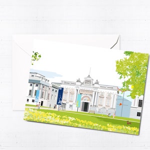 Set di biglietti d'auguri del National Maritime Museum / Biglietti vuoti fatti a mano / Disegnati a mano / Scena di città / Unici / Arte di Londra / Regalo per cassetta delle lettere