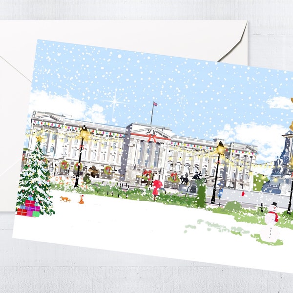Buckingham Palace Holiday Greeting Card & Box Sets | Christmas Cards | Gift for Him and Her | London Art | Unique | Letterbox Gift