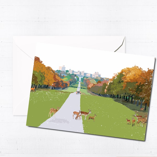The Long Walk Windsor Greeting Card Box Set | Handmade Card | Blank Card | City Scene | UK | Unique Card | Card Pack | Illustration | London