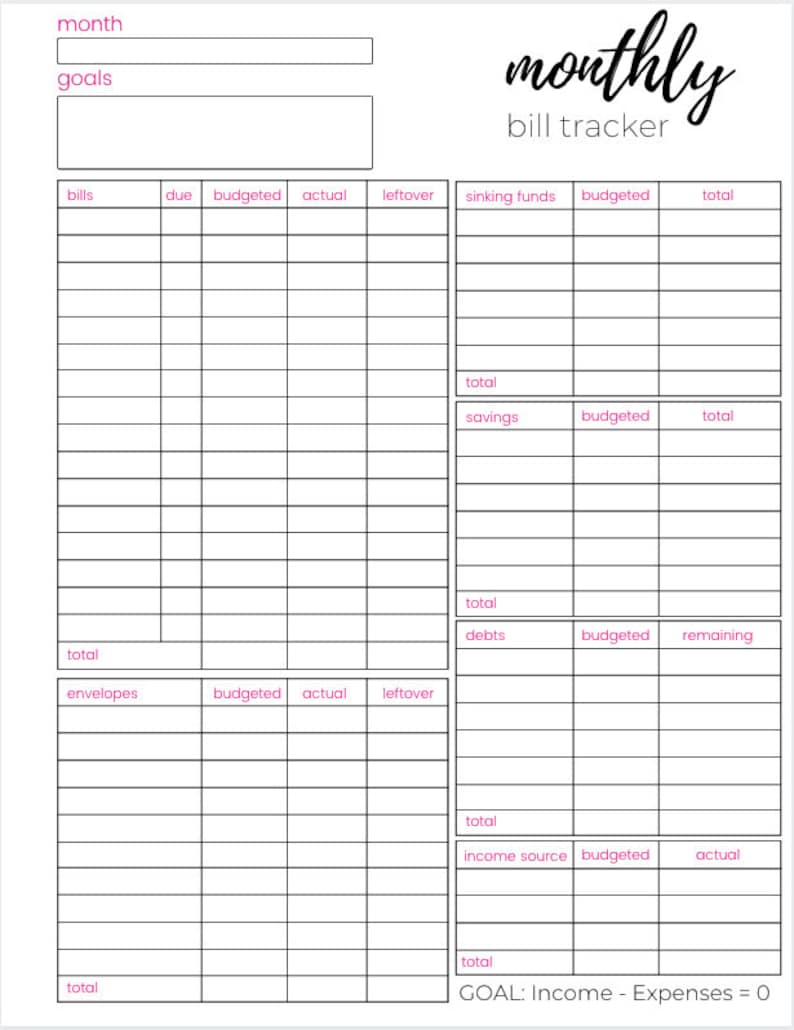 monthly-bill-tracker-download-printable-pdf-etsy