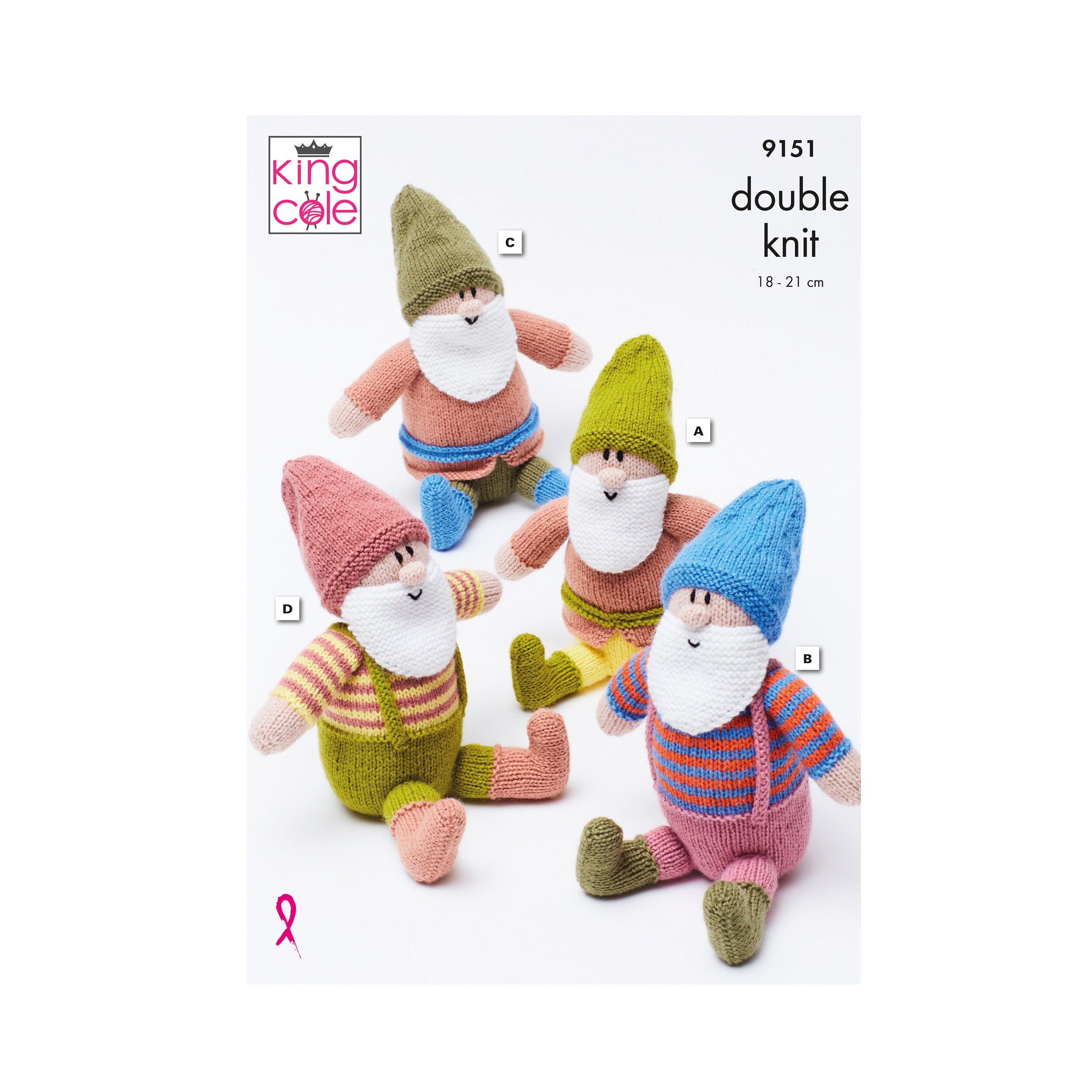 King Cole Novelty Gnome Gonk Toys Knitting Pattern 9151 - Double Knit King Cole Novelty Gnome Gonk Toys Knitting Pattern 9151 - Double Knit