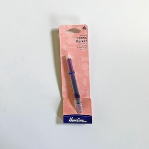 Marcador de tela Hemline, que desaparece, punta mediana, violeta. Rotulador de costura, desaparece. Rotulador para bordado y acolchado de tela