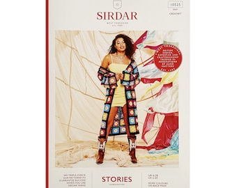 Granny Square Crochet Jacket Pattern: Sirdar Coat'chella (Printed)