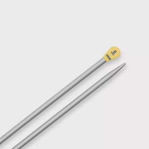 Knitting Needles: 6mm Aluminium Knitting Needles, 35cm long. Pair of Single Pointed Metal Knitting Pins UK Size 4, US 10