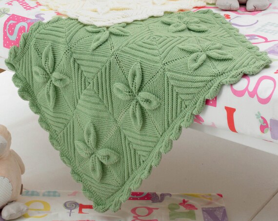 Sirdar leaf pattern baby blanket sale