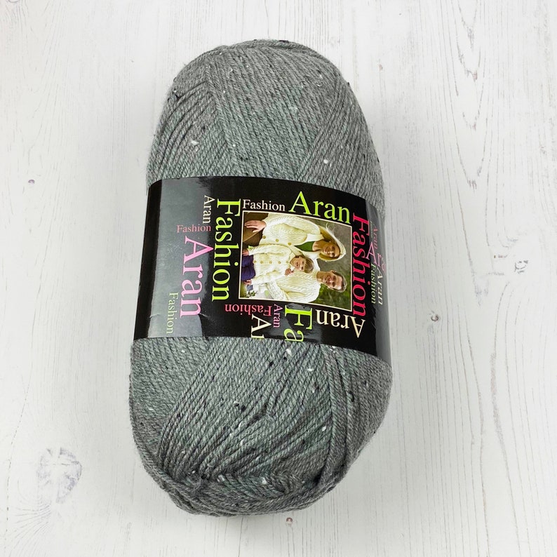 grey aran wool 400g
