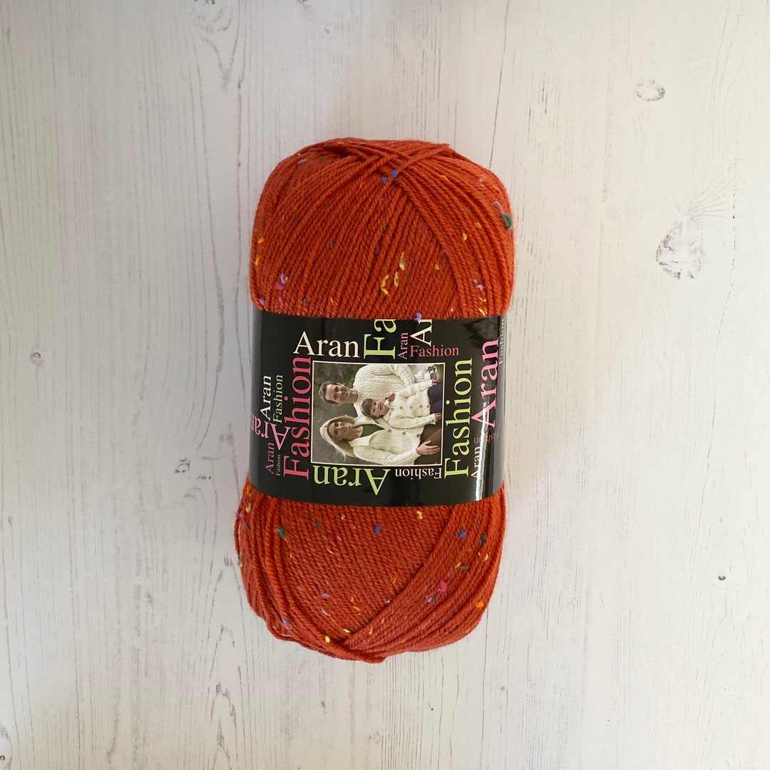 Ginger Aran Yarn With Wool: 400g Ball King Cole Fashion Aran