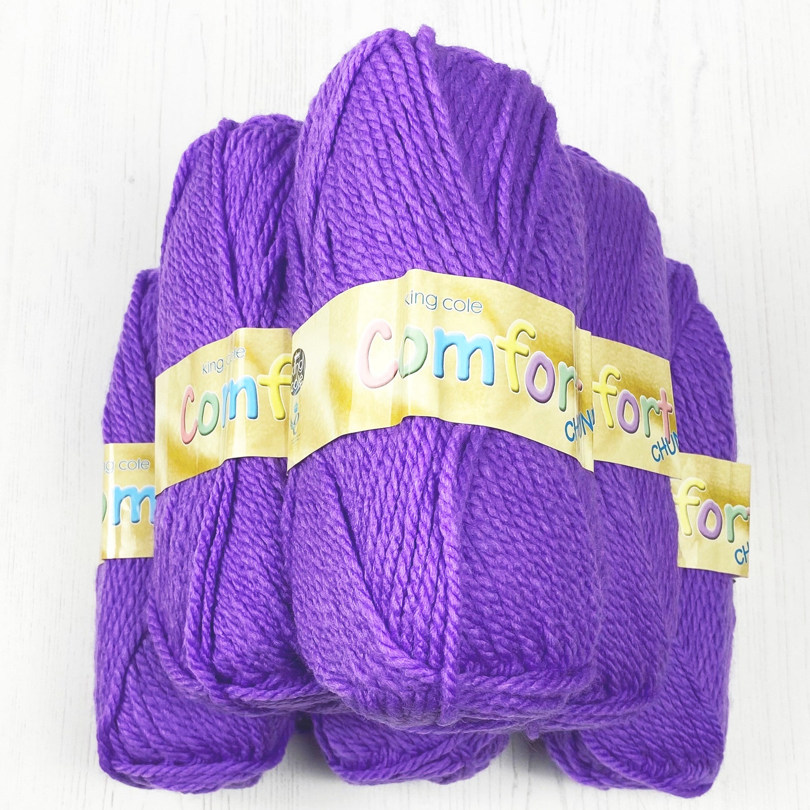 Chunky Yarn Purple Comfort Chunky Yarn. 100g Ball of King Etsy