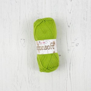 Yarn: Cottonsoft DK in Green. King Cole Cottonsoft 100% Cotton Yarn 100g Ball, Lime