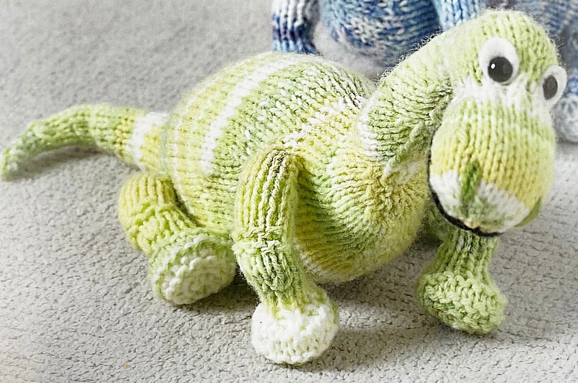 Knitting Pattern Dinosaur Knitted Toys. Dinosaurs in Sirdar Etsy