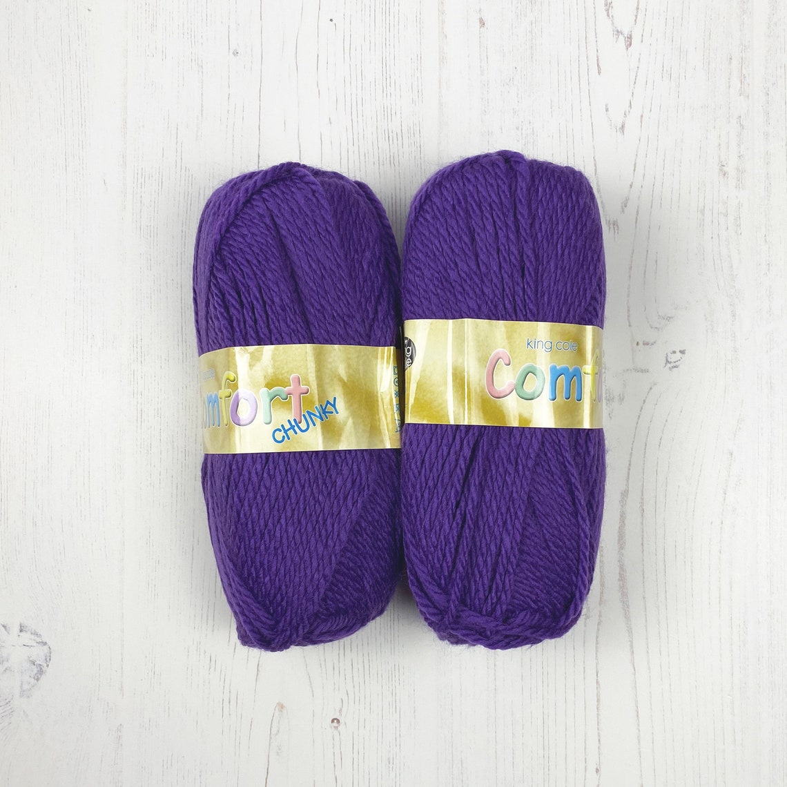 Chunky Yarn Purple Comfort Chunky Yarn. 100g Ball of King Etsy