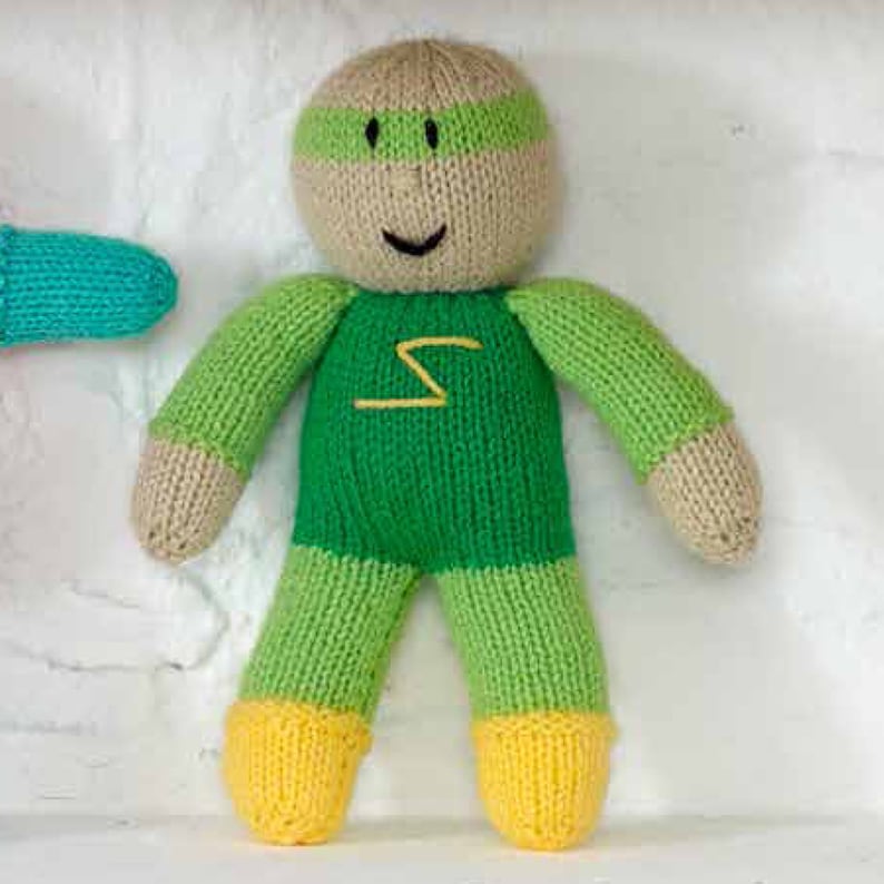 Three Superhero Toys to Knit in DK Yarn Fun Superheroes Toy Knitting Pattern Knitting Pattern Superheroes in DK Yarn