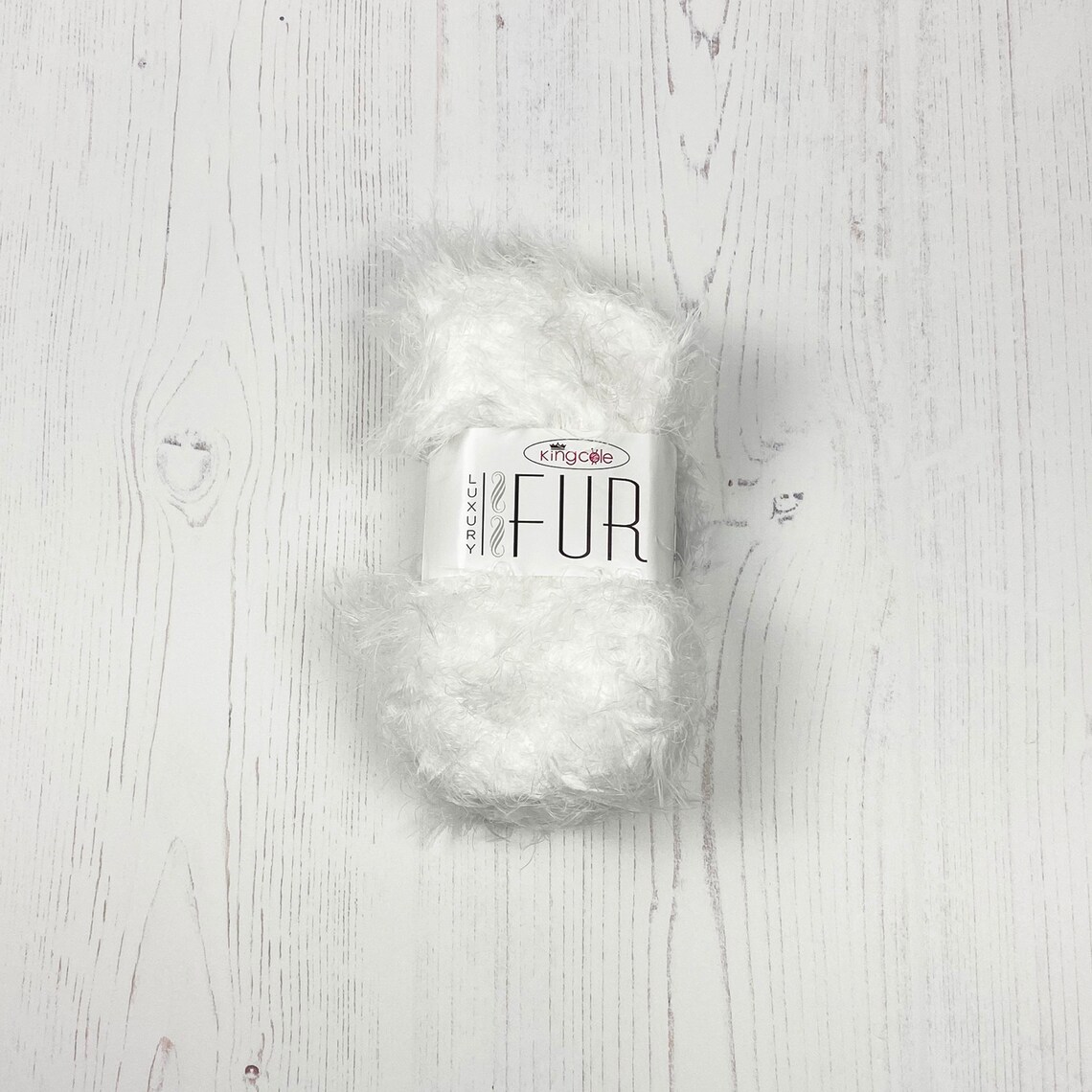 Luxury Fur Faux Yarn in White 4200. 100g Ball of King Cole Etsy